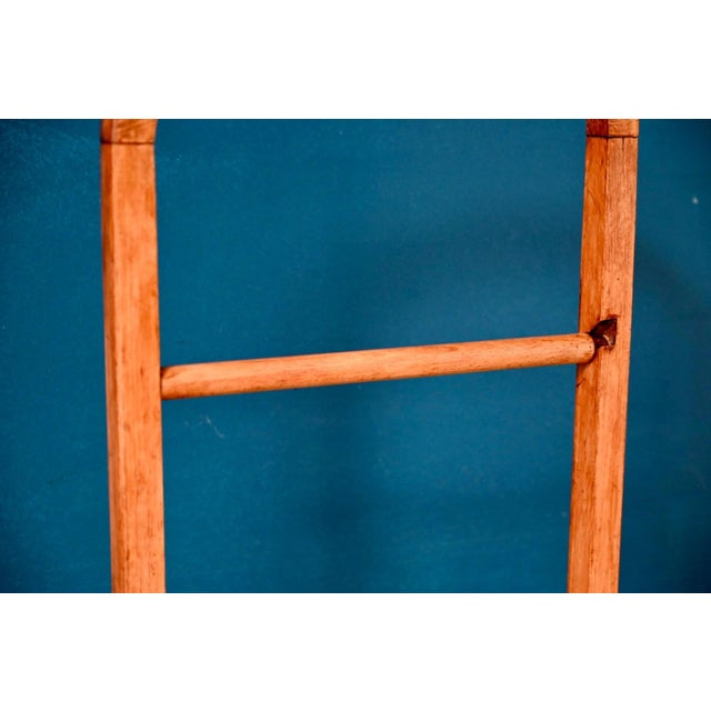Vintage Wood and Gilt Brass Valet Stand with Turned Legs, 1930s For Sale - Image 12 of 14