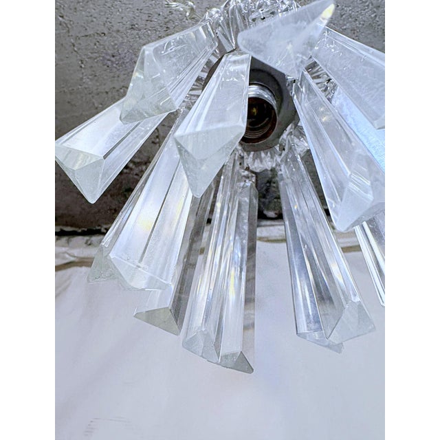 Silver Vintage Elegant Crystal Chandelier With Colonial Crystals For Sale - Image 8 of 9