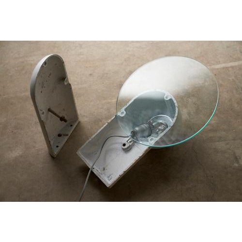 Metal Cast Iron & Glass Wall Lamp, Murano Italy, 1960s For Sale - Image 7 of 8