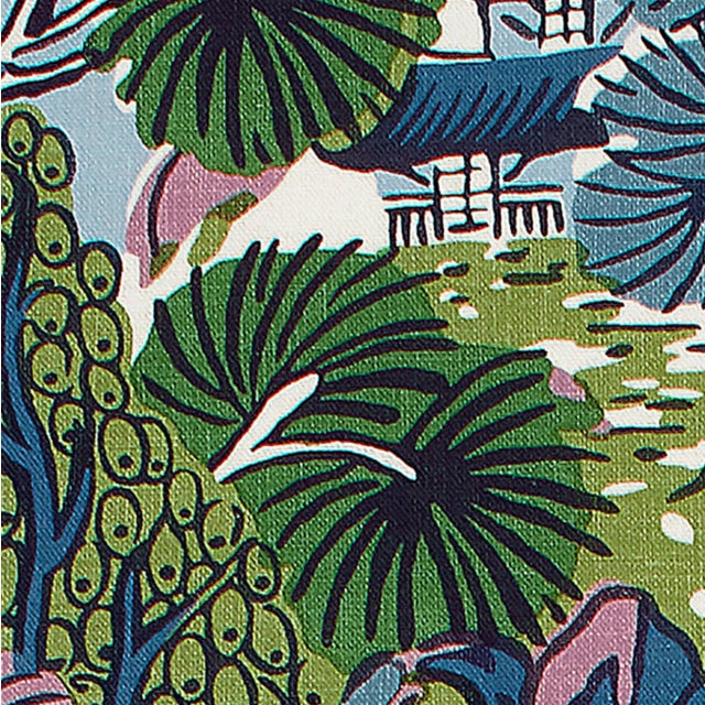 Traditional Pagoda Pillow Cover in Blue, 20x20 Pillow For Sale - Image 3 of 3