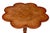 Wood 20th Century Oak Burl Chippendale Style Scalloped Style Tilt Top Drinks or Tea Table For Sale - Image 7 of 9