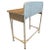 Wood Vintage Mid Century Wicker & Wood Top Writing Desk With Drawer For Sale - Image 7 of 8