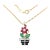 14k Yellow Gold Multi-Gemstone Flower Vase Necklace For Sale