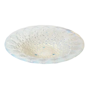 Art Deco Opalescent Glass Center Bowl With Repeating Fish Motif by Lalique