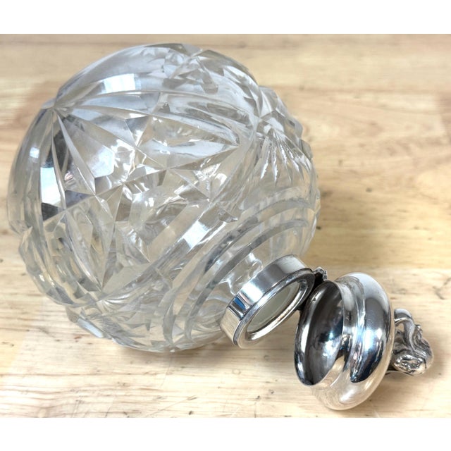 English Silverplated Figural Nymph & Cut Glass Perfume Bottle, Circa 1905 For Sale - Image 16 of 18