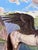 Early 21st Century Pegasus by Robin Hextrum | Oil on wood panel of a winged horse by a lake in a mountainous landscape For Sale - Image 5 of 5