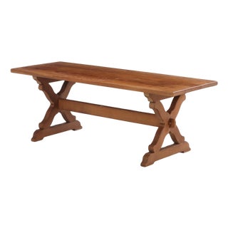 A French Oak Dining Table, C. 1950. For Sale