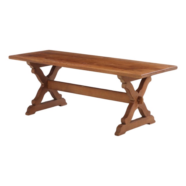 A French Oak Dining Table, C. 1950. For Sale