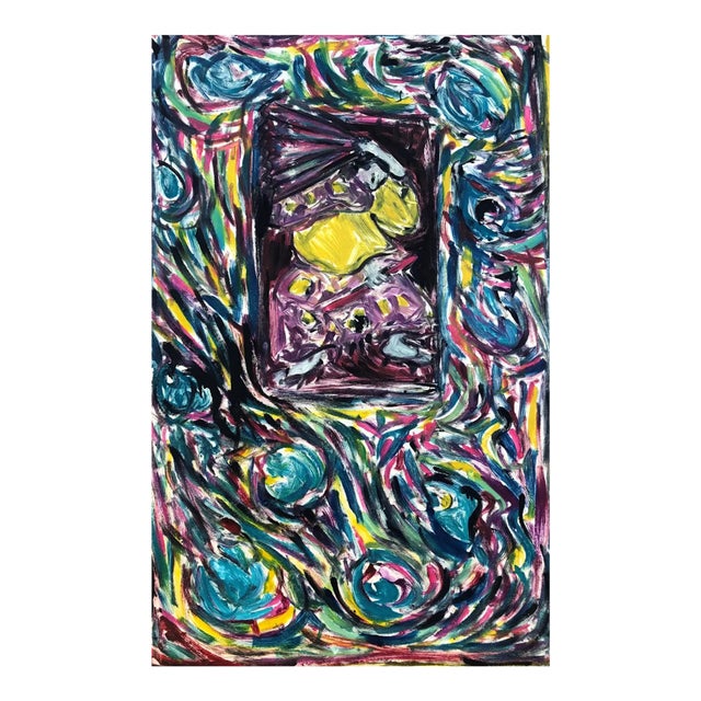 1980s Adrienne Anderson Kabuki Painting For Sale