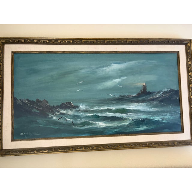 Jose Luis CAMPUZANO is an artist born in Spain in 1918 and deceased in 1979. This is a large beautiful moody painting with...