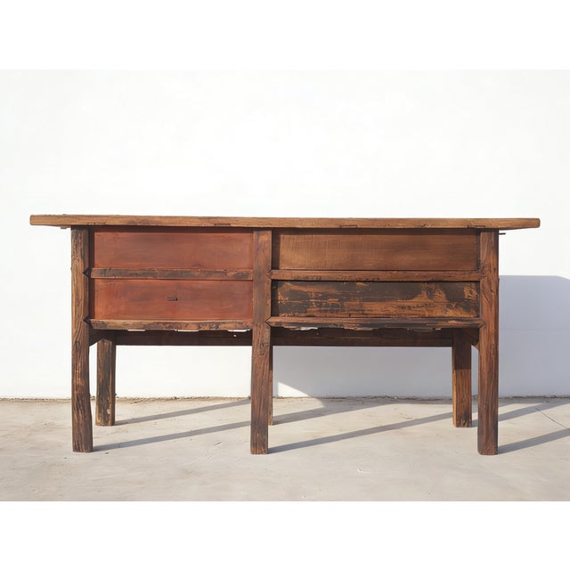 Early 19th Century Carved Early 19th Century Elm Console For Sale - Image 5 of 5