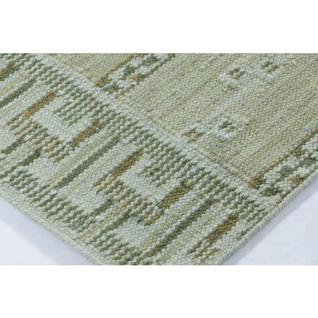 2010s Rug & Kilim’s Scandinavian-Inspired Rug, “Marta Stripe" Design in Sage and Olive For Sale - Image 5 of 7
