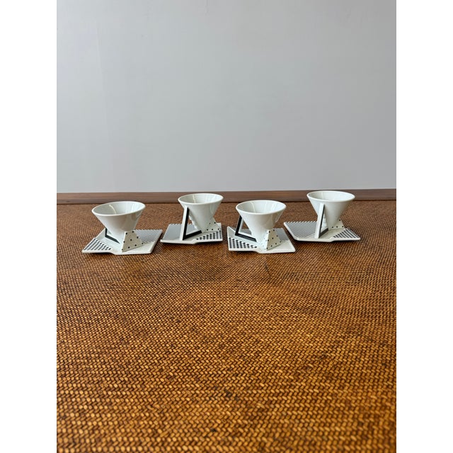 Postmodern 1990s Memphis Style Helena Uglow "Millennium" for Mikasa Cup & Saucer Set - 8 pcs For Sale - Image 3 of 14