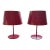 Vintage Ikea Kulla Red (Winered) Table Lamps From the 1990 - Set of Two For Sale