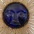 Mid Century Cobalt Blue Glass and Gilt Metal Solar Wall Plaque For Sale In Miami - Image 6 of 6