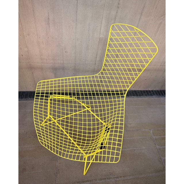 Bird Chair in Sulfur Yellow by Harry Bertoia for Knoll International, 1980s For Sale - Image 13 of 15