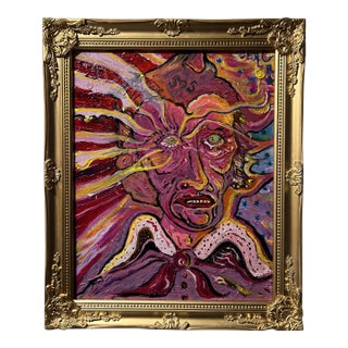 Original Painting on Canvas, Abstract by Serg Graff, "Save Our Souls", Coa For Sale