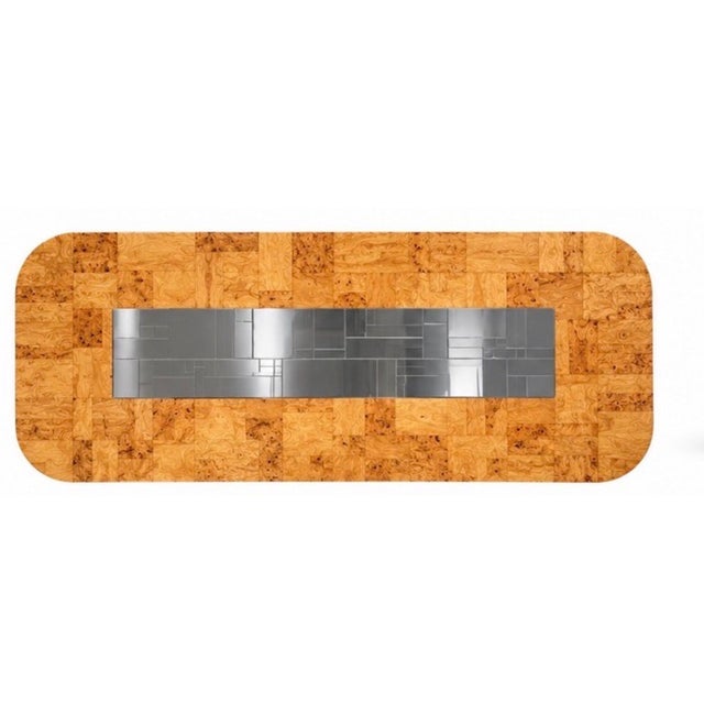 Paul Evans Cityscape Extendable Dining Table for Directional from PE-400 Series, 1970’s. Beautiful Chrome and Burlwood....