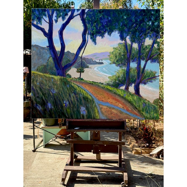 Textile Large Expressionist California Landscape Oil on Canvas Hartman For Sale - Image 7 of 7