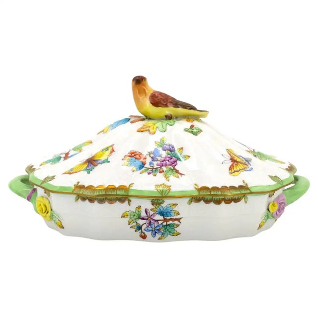 Herend Porcelain Tableware Covered Bowl / Tureen For Sale - Image 12 of 13