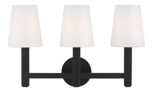 Thomas O'Brien by Visual Comfort Studio Logan 3-Light Vanity, Black