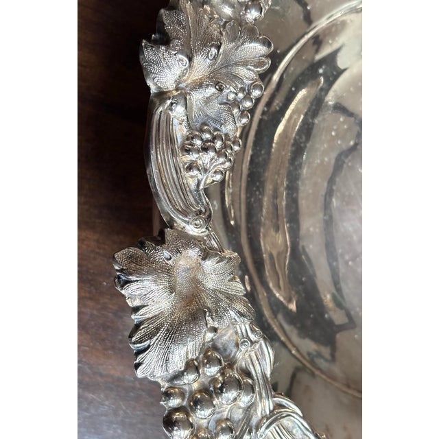 Reed & Barton Vintage Reed & Barton Silver Plated Sheridan Footed Centerpiece Fruit Bowl/Fruit Bowl-11.25”x3.25” For Sale - Image 4 of 12