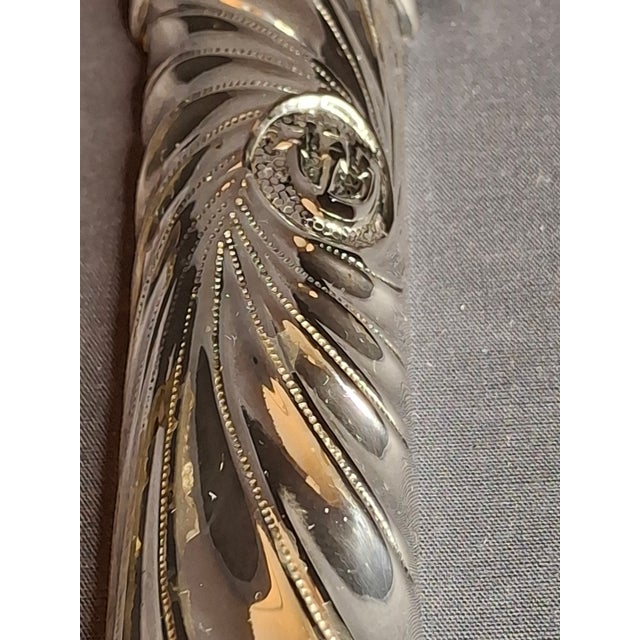 Vintage Hazorfim Israel 925 Sterling Silver Mezuzah Case, Spiral Swirl Repousse For Sale - Image 11 of 18
