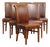 Sheepskin Dining Chairs with Decorative Nails, Set of 6 For Sale