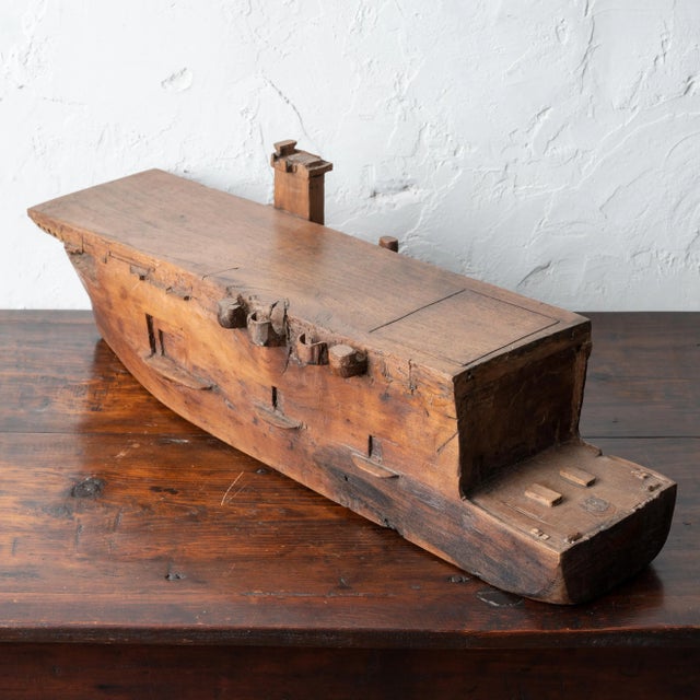 Wwii Sailor Carved Escort Carrier For Sale - Image 10 of 12