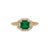 Green 1.28cts Emerald Diamond Engagement Ring in 14k Gold | Emerald Cut 6.5mm, Size 6.75 For Sale - Image 8 of 8