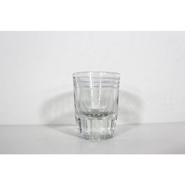 Mid-Century Modern Vintage Libbey Glass Jigger White Lines Bar Measure 1 1/2 Ounce Oz Measuring Cup Shot Bar Cart Styling, Cocktail Alcohol Heavy Bottom Fluted For Sale - Image 3 of 11
