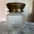 Art Deco ceiling lamp with a frosted glass shade embossed with a square deco pattern. Light fixture worked when removed....