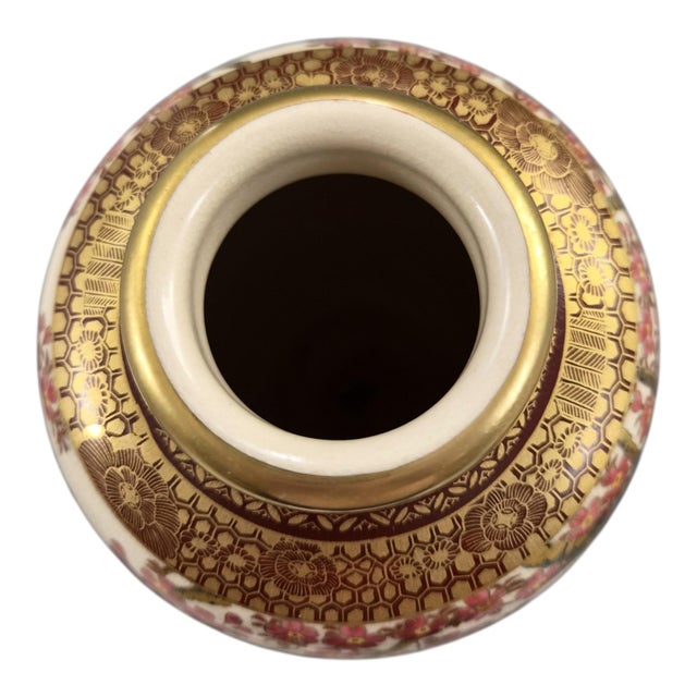Japanese Early Showa Satsuma Vases by Manpei, Kobe, 1930s, Set of 2 For Sale - Image 9 of 12
