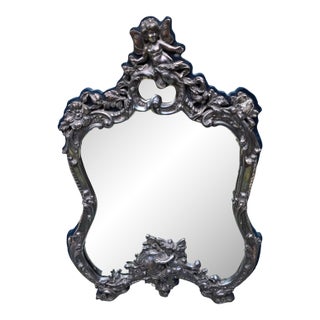 Sterling Silver Vanity Mirror For Sale