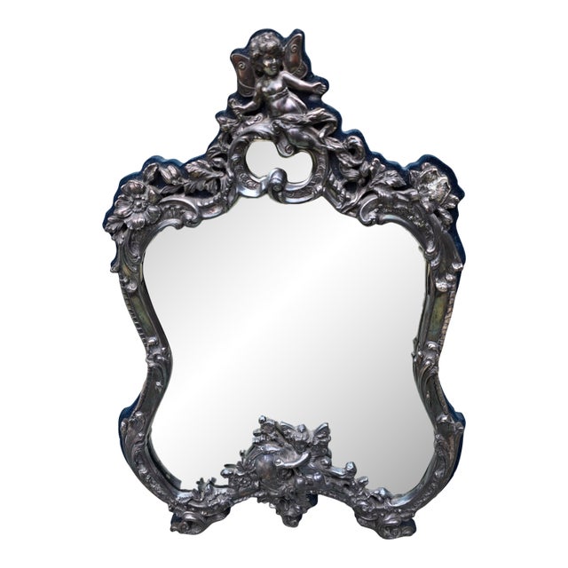 Sterling Silver Vanity Mirror For Sale
