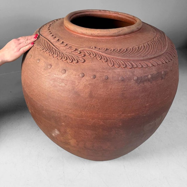 Japanese Terracotta Tsubo Jar, 1960s For Sale - Image 4 of 16