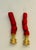 1970s 1970s Fabulous Red Coral Lamp Finials Pair For Sale - Image 5 of 6