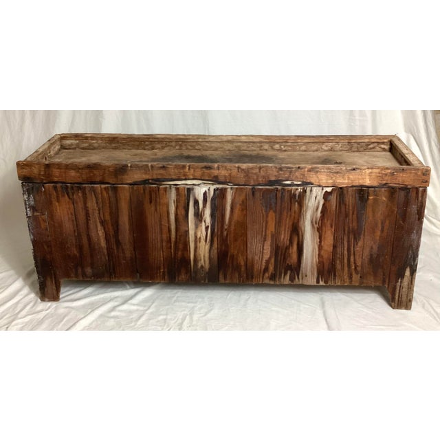 Wood Late 19th Century American Primitive Bucket Bench For Sale - Image 7 of 9