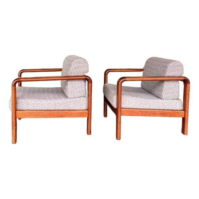 Danish Teak Club Chair Pair For Sale