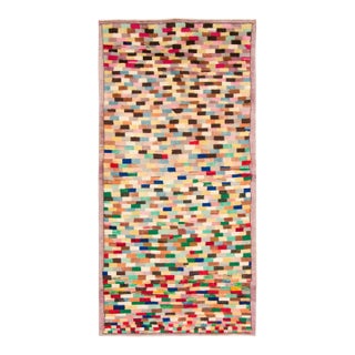 Vintage Turkish Pixelated Wool Runner by Rug & Kilim, Turkey, 1950–1959 For Sale