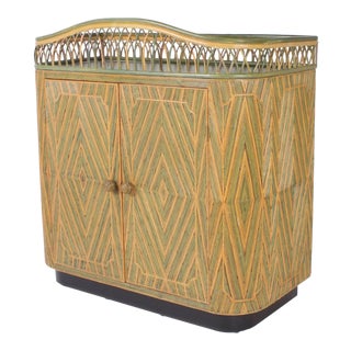 Art Deco Rattan Bar or Server For Sale
