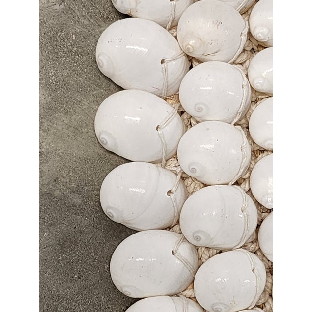 Wood Handcrafted Coastal Style Round Seashell Mirror For Sale - Image 7 of 12