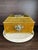 Textile Antique Victorian Jewelry Box “Boudoir” or Sewing Box in Mustard/ Golden/ Green Velvet, Inside Blue Silk From the Early 20th Century For Sale - Image 7 of 10