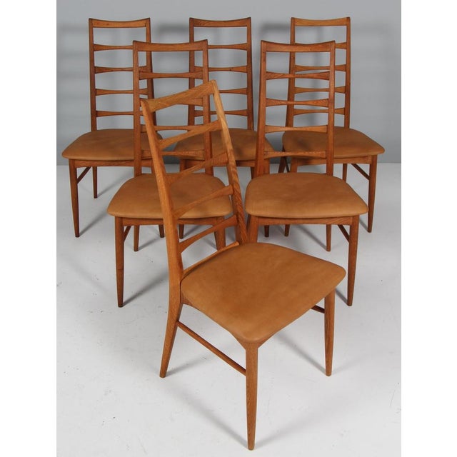 Dining Chairs in Oak & Leather from Niels Koefoed, Denmark, 1960s, Set of 6 For Sale - Image 3 of 8