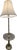 Metal Vintage Stiffel Style Solid Brass Floor Lamp With Integrated Round Glass Side Table For Sale - Image 7 of 16