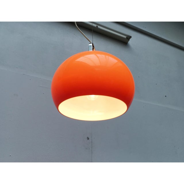 Metal Mid-Century Space Age Italian Zurigo Pendant Lamp by Luigi Massoni for Guzzini For Sale - Image 7 of 18