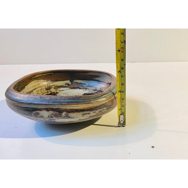 Brown Glazed Stoneware Bowl by Bode Willumsen for Royal Copenhagen, 1940s For Sale - Image 8 of 9
