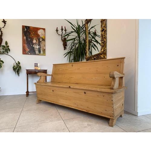 Vintage Art Nouveau Chest Bench, 1920s For Sale - Image 15 of 15