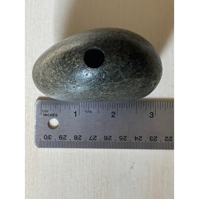 Stone Bud Vase Pacific Northwest Artisan Hand-Carved Volcanic Rock For Sale - Image 11 of 12