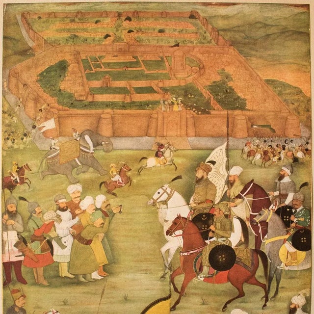 Portraiture 1950 Said Khan, Taking of a Town, Gold-Leafed Parisian Offset Lithograph For Sale - Image 3 of 10